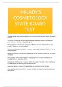  MILADY'S COSMETOLOGY STATE BOARD TEST 