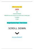 Official summer 2024 OCR GCE Drama and Theatre H459/43: Deconstructing texts for performance: Earthquakes in London A Level Merged Question Paper + Mark Scheme