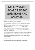 MILADY STATE BOARD REVIEW QUESTIONS AND ANSWERS