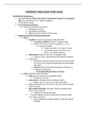 NURSING MATERNITY - Maternity Final Exam Study Guide.