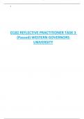 D182 REFLECTIVE PRACTITIONER TASK 3  (Passed) WESTERN GOVERNORS  UNIVERSITY