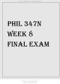 PHIL 347N Week 8 Final Exam.