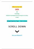 Official summer 2024 OCR GCE Psychology H567/02: Psychological themes through core studies A Level Merged Question Paper + Mark Scheme