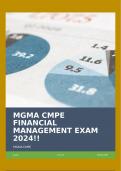 MGMA CMPE FINANCIAL MANAGEMENT EXAM 2024!!