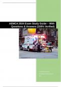 AEMCA 2024 Exam Study Guide – With Questions & Answers (100% Verified)