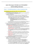 Samenvatting literatuur ''aard, omvang en schade van criminaliteit'' AOSC -  VU 2021/2022 (Criminologie jaar 2 - Vrije Universiteit Amsterdam)