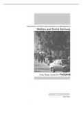 ONLY STUDY GUIDE . . . . . . . . . . . . . . . . . . . . . . . . . . . . . . . . . . . . . . . . . . . Public Administration: W E L FA R E A N D S O C I A L S E R V I C E S