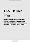 Test Bank for Human Resource Management 16th Edition by Gary Dessler.