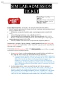 (answered) SIM LAB ADMISSION TICKET Patient Name: Lou Thao Visit #: 7 Scenario: Post op colon resection SLS: Medical Surgical GI # 24 Allergies: NKDA