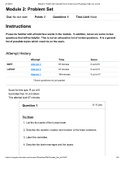 BIOD 152 Module 2 problem set quiz: Essential human anatomy and physiology 2 with lab (Portage learning)