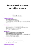 Samenvatting Nederlands verwijswoorden en formuleerfouten 