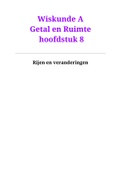 Samenvatting Wiskunde A hoofdstuk 8, Getal & Ruimte 11e ed leerboek vwo A deel 3, 