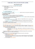 NURS 360 - FINAL EXAM STUDY GUIDE.