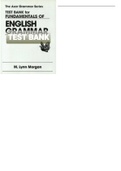 Exam (elaborations) TEST BANK FOR FUNDAMENTALS OF ENGLISH GRAMMAR 2ND EDITION M. Lynn Morgan 