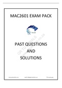 MAC2601 EXAM PACK.