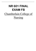 NR 601 FINAL EXAM FB