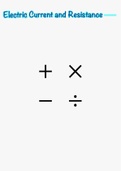 Electric Current and Resistance 