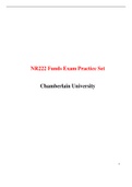 NR222 Funds Exam Practice Set / NR 222 Funds Exam Practice Set (Latest-2021): Health and Wellness: Chamberlain University |100% Correct Q & A, Download to Secure HIGHSCORE|
