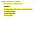 Test bank- Pharmacology and the Nursing Process 9th Edition Linda Lane Lilley, Shelly Rainforth Collins, Julie S. Snyder -All Chapters Complete, Questions and answers  (Already Graded A)