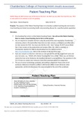 NR_305 Week 4 Assignment 2, Patient Teaching Plan Worksheet (Eating Disorders)