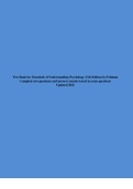 Test Bank for Essentials of Understanding Psychology 11th Edition by Feldman Complete test questions and answers mostly tested in exam questions Updated 2021