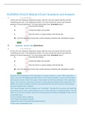  NURSING NCLEX Module 9 Exam Questions and Answers,100% CORRECT