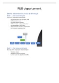 F&B departement samenvatting