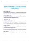 WGU C963 COURT CASES QUESTIONS AND ANSWERS