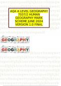 AQA A LEVEL GEOGRAPHY 7037/2 HUMAN GEOGRAPHY MARK SCHEME JUNE 2024 VERSION 1.0 FINAL