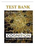 TEST BANK FOR COGNITION EXPLORING THE SCIENCE OF THE MIND, 7TH EDITION, DANIEL REISBERG