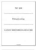 (HU) NU 208 - Pathophysiology - Latest Midterm Exam Guide 20242025