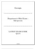 Georgia DRE Salesperson Exam - Latest Guide with Q & S 2024.