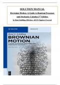 Solution Manual for Brownian Motion: A Guide to Random Processes and Stochastic Calculus 3rd Edition by René Schilling & Böttcher, ISBN: 9783110741254, All 23 Chapters Covered, Verified Latest Edition