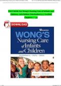 TEST BANK For Wong's Nursing Care of Infants and Children, 12th Edition (Hockenberry, 2024), Verified Chapters 1 - 34 Complete ISBN:9780323829571 Newest Edition 2024 Instant Pdf Download 