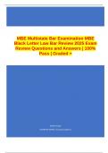 MBE Multistate Bar Examination MBE Black Letter Law Bar Review 2025 Exam Review Questions and Answers | 100% Pass | Graded +