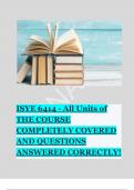 ISYE 6414 - All Units of THE COURSE COMPLETELY COVERED AND QUESTIONS ANSWERED CORRECTLY!