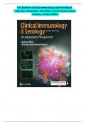 Test Bank - Clinical Immunology and Serology A Laboratory Perspective Fifth Edition( Christine Dorresteyn Miller, 2024) All Chapters 1-25|| Latest Edition 