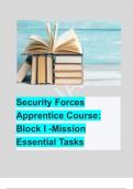 Security Forces Apprentice Course: Block I -Mission Essential Tasks Questions and Answers