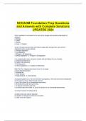 NCCAOM Foundation Prep Questions and Answers with Complete Solutions UPDATED 2024