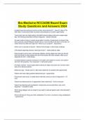 Bio-Medicine NCCAOM Board Exam Study Questions and Answers 2024