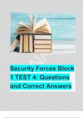 Security Forces Block 1 TEST 4: Questions and Correct Answers