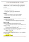 NUR 3029: Health Assessment Final Exam: Study Guide