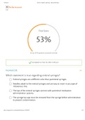 VOCATIONAL NURSING 100 Elsevier Adaptive Quizzing - Quiz performance.