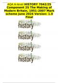 AQA A-level HISTORY 7042/2S Component 2S The Making of Modern Britain, 1951–2007 Mark scheme June 2024 Version: 1.0 Final