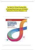 TEST BANK For Clinical Nursing Skills: A Concept-Based Approach, 4th Edition Volume III by Pearson Education, Verified Chapters 1 - 16, Complete Newest Version