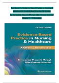 TEST BANK For Evidence-Based Practice in Nursing & Healthcare A Guide to Best Practice 5th Edition by Bernadette Mazurek Melnyk, Ellen Fineout-Overholt, Chapters 1 - 23 Complete