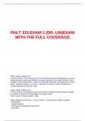 PHLT 313 EXAM 1 (DR. LIN)EXAM WITH THE FULL COVERAG