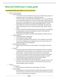 Maternal Child Exam 1 study guide/ Concept Guide for Week 3 test-chapters: 2, 3, 4, 5, 6, 7, 8, 9, 10, 11 ; (Nursing, Obstetrics, Test 1, Fetal heart rate, fetal heart tones) / 100% GUARANTEED.