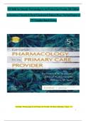 TEST BANK For Edmunds' Pharmacology for the Primary Care Provider, 5th Edition by Constance G Visovsky, Complete Chapters 1 - 25, Newest Version (100% Verified)