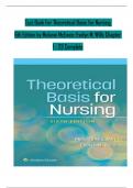 TEST BANK For Theoretical Basis for Nursing, 6th Edition by Melanie McEwen; Evelyn M. Wills, | Verified Chapters 1 - 23 | Complete Newest Version